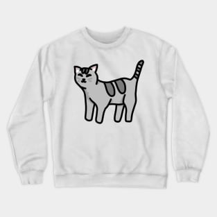 Grey Cat Crewneck Sweatshirt